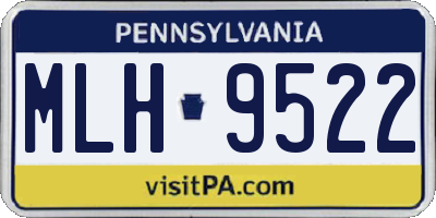 PA license plate MLH9522