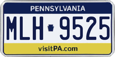 PA license plate MLH9525