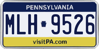 PA license plate MLH9526