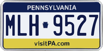 PA license plate MLH9527