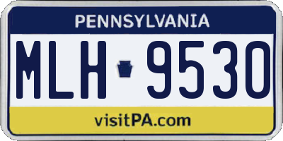 PA license plate MLH9530