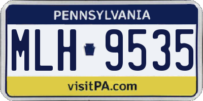PA license plate MLH9535