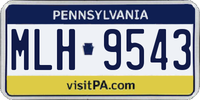 PA license plate MLH9543