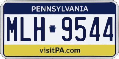 PA license plate MLH9544