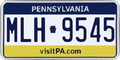 PA license plate MLH9545