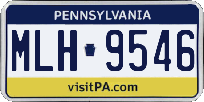 PA license plate MLH9546