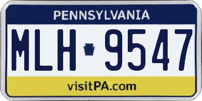 PA license plate MLH9547