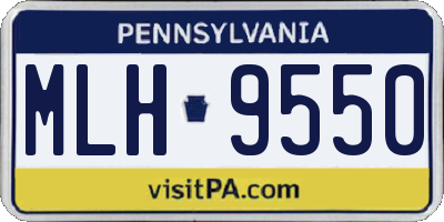PA license plate MLH9550