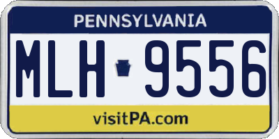 PA license plate MLH9556