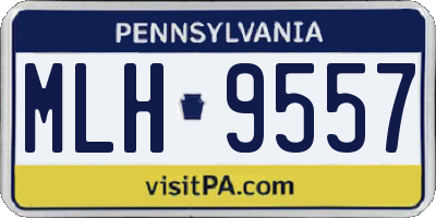 PA license plate MLH9557