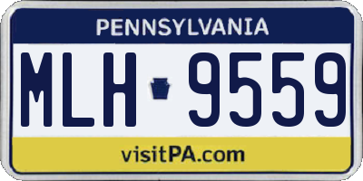 PA license plate MLH9559