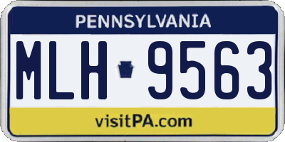 PA license plate MLH9563