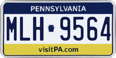 PA license plate MLH9564