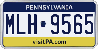 PA license plate MLH9565