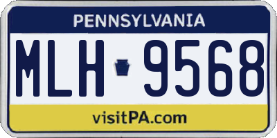 PA license plate MLH9568
