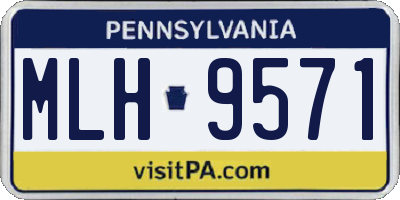 PA license plate MLH9571