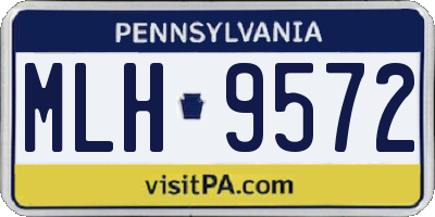 PA license plate MLH9572