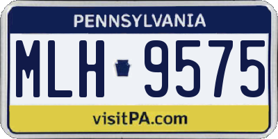 PA license plate MLH9575