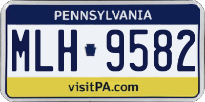 PA license plate MLH9582
