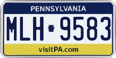 PA license plate MLH9583