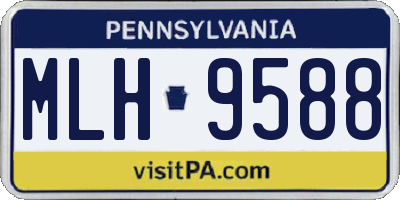 PA license plate MLH9588