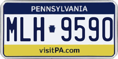 PA license plate MLH9590