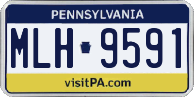 PA license plate MLH9591