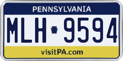 PA license plate MLH9594