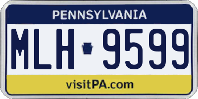 PA license plate MLH9599
