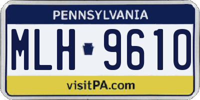 PA license plate MLH9610