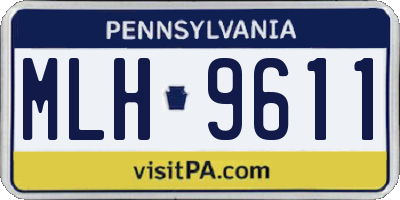 PA license plate MLH9611