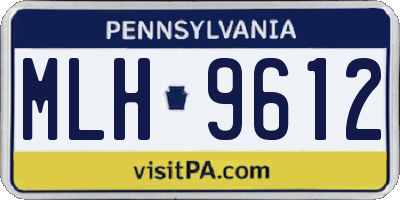 PA license plate MLH9612