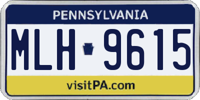 PA license plate MLH9615