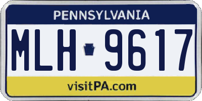PA license plate MLH9617