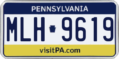 PA license plate MLH9619