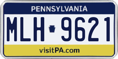 PA license plate MLH9621