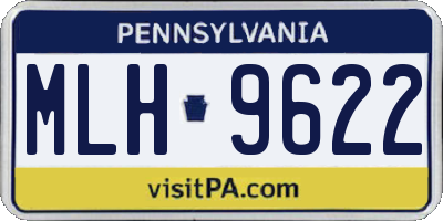 PA license plate MLH9622