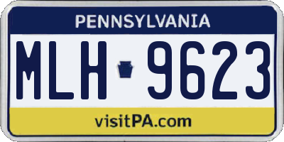 PA license plate MLH9623