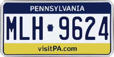 PA license plate MLH9624