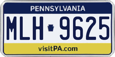 PA license plate MLH9625