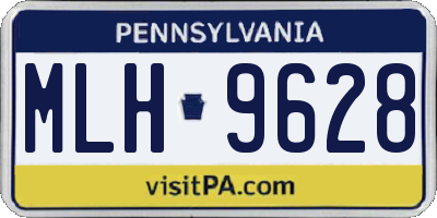 PA license plate MLH9628