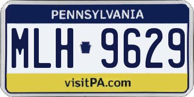 PA license plate MLH9629