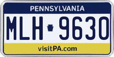 PA license plate MLH9630