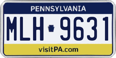 PA license plate MLH9631