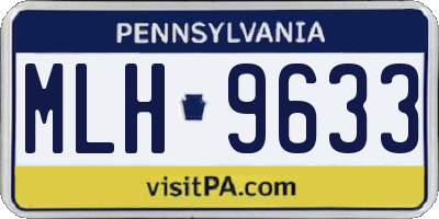 PA license plate MLH9633