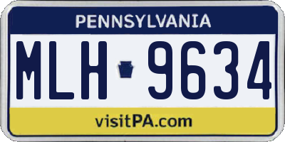 PA license plate MLH9634