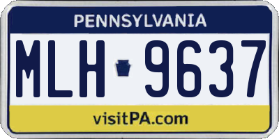 PA license plate MLH9637