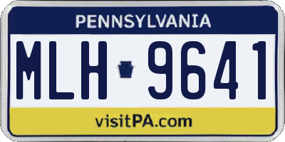 PA license plate MLH9641