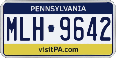 PA license plate MLH9642