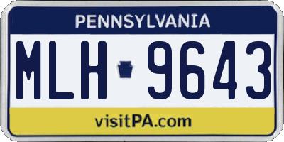 PA license plate MLH9643